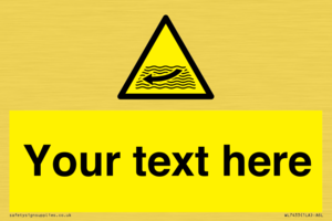 Custom Warning strong river flows